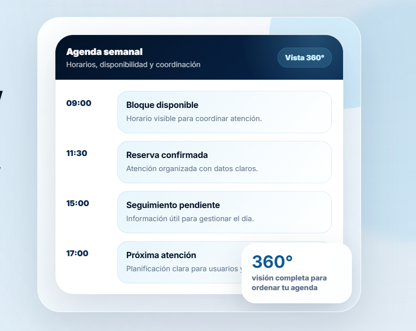 Agenda semanal AGENDAS360 - Vista 360°